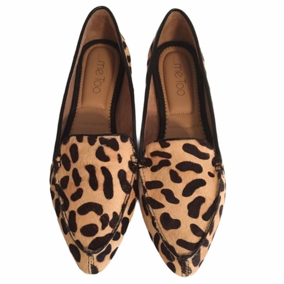 COPY -ME TOO Audra Calf Hair Leopard Print Flat 9M - Picture 1 of 4